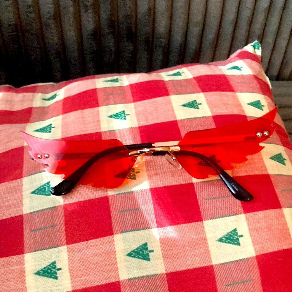 Red fire glasses